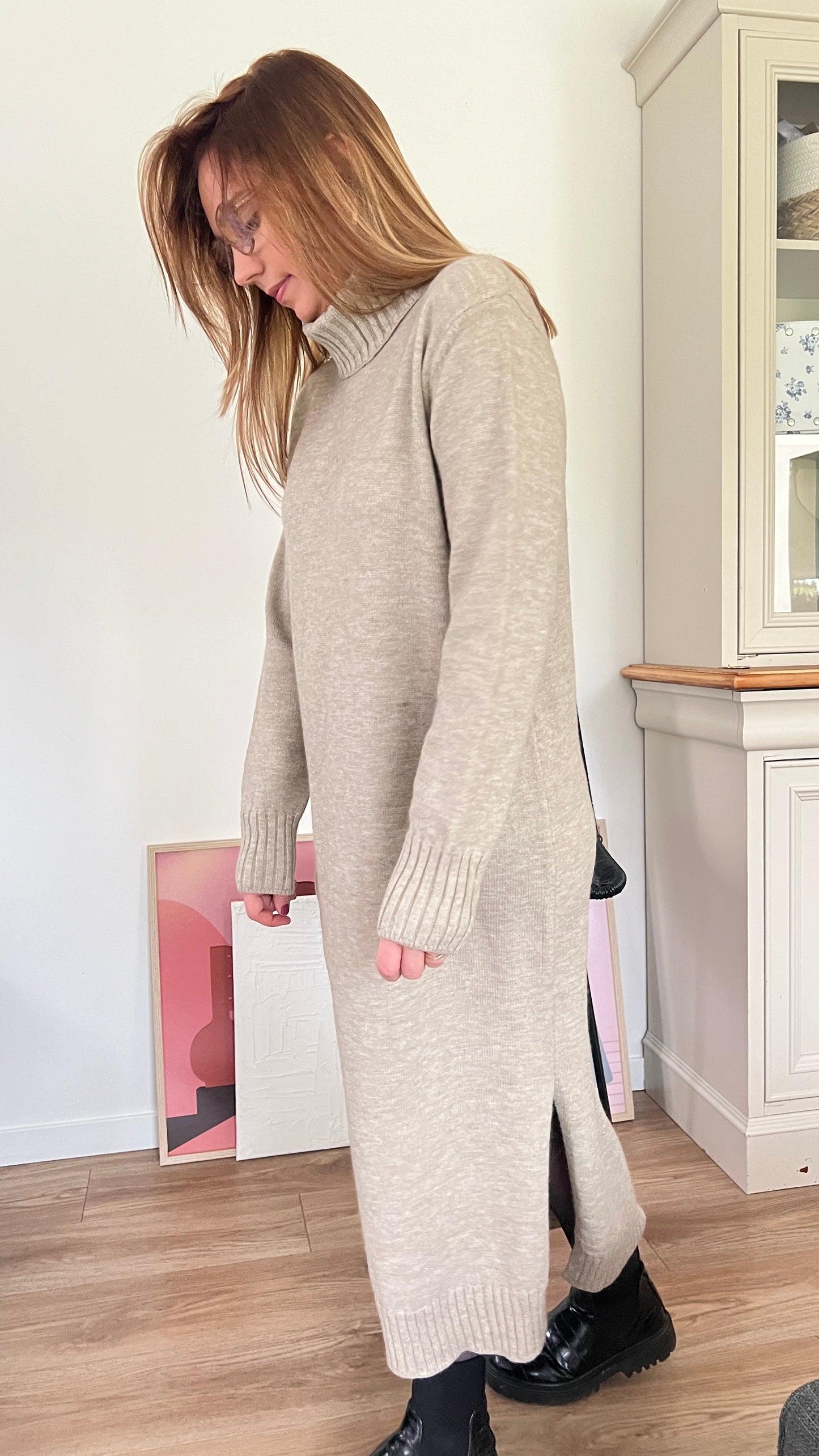 Robe pull beige - Love