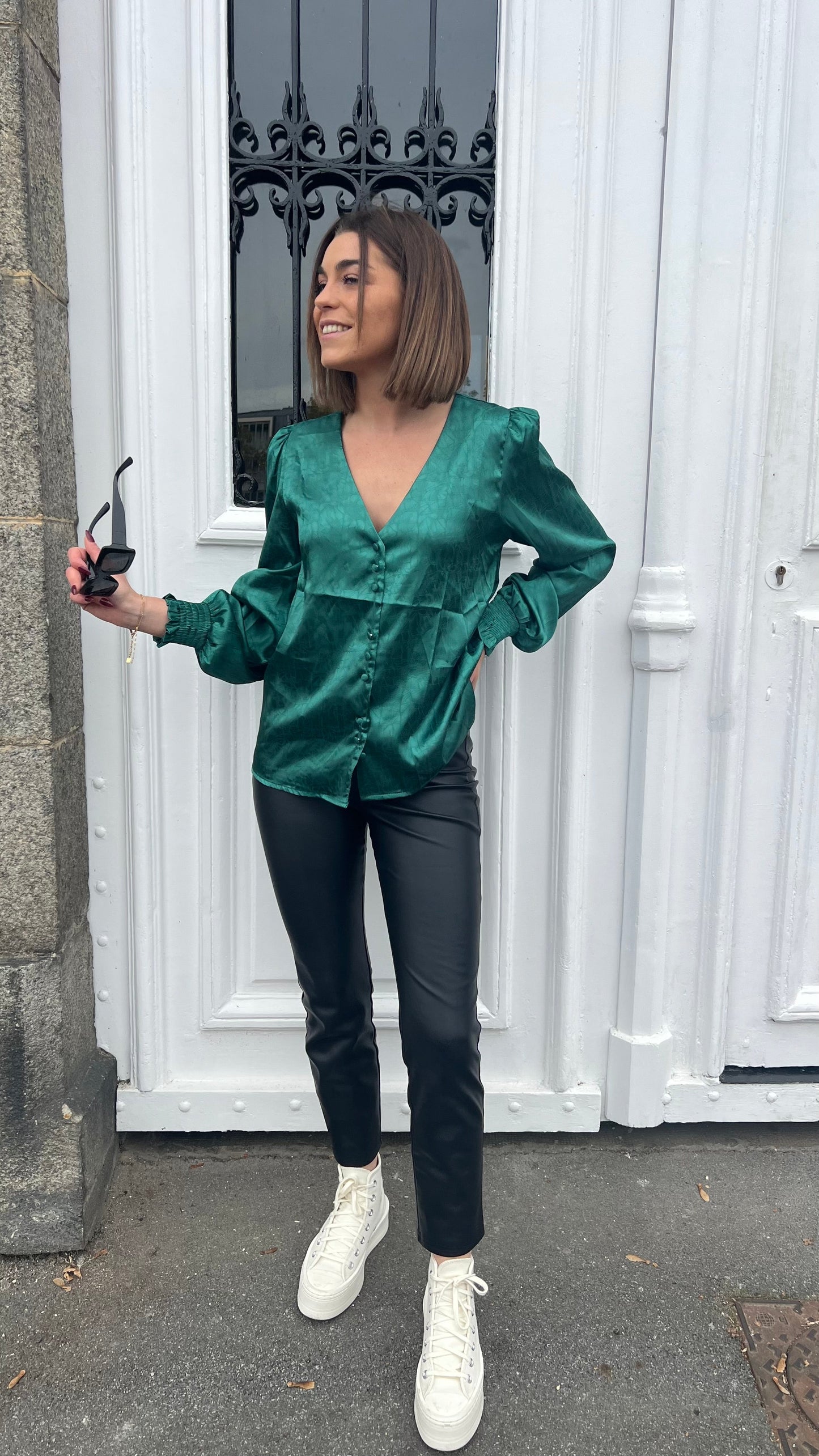 BLOUSE VERTE - Abby