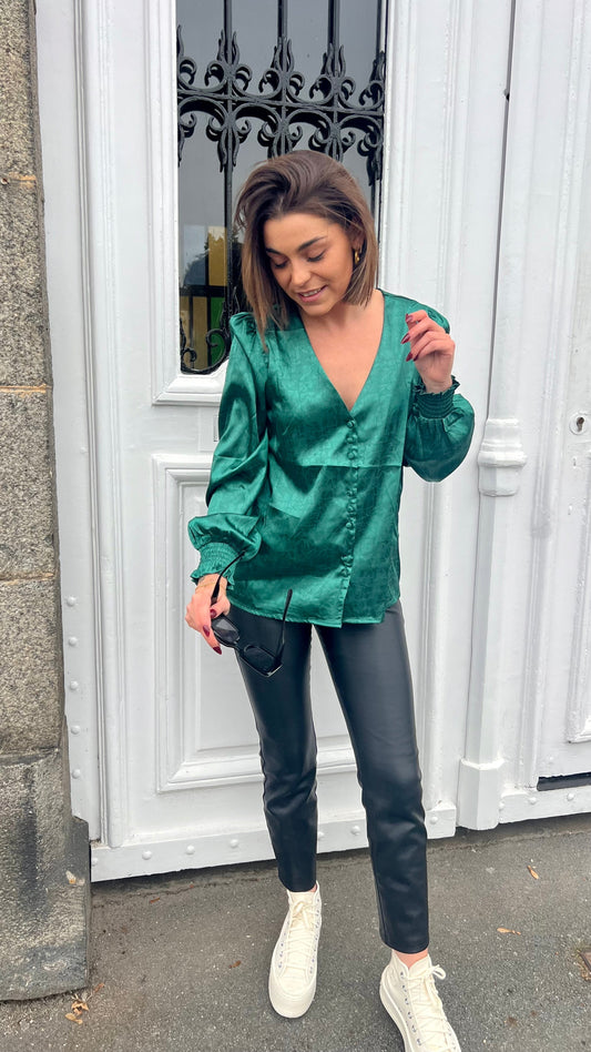 BLOUSE VERTE - Abby